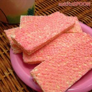 strawberry-filled wafer